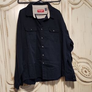 Wrangler Dark Blue Casual Shirt